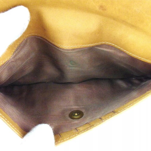 CELINE Long Wallet C Macadam Beige PVC ?~ Leather Authentic Used - Picture 7 of 9